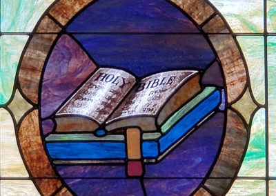 stained glass Bible