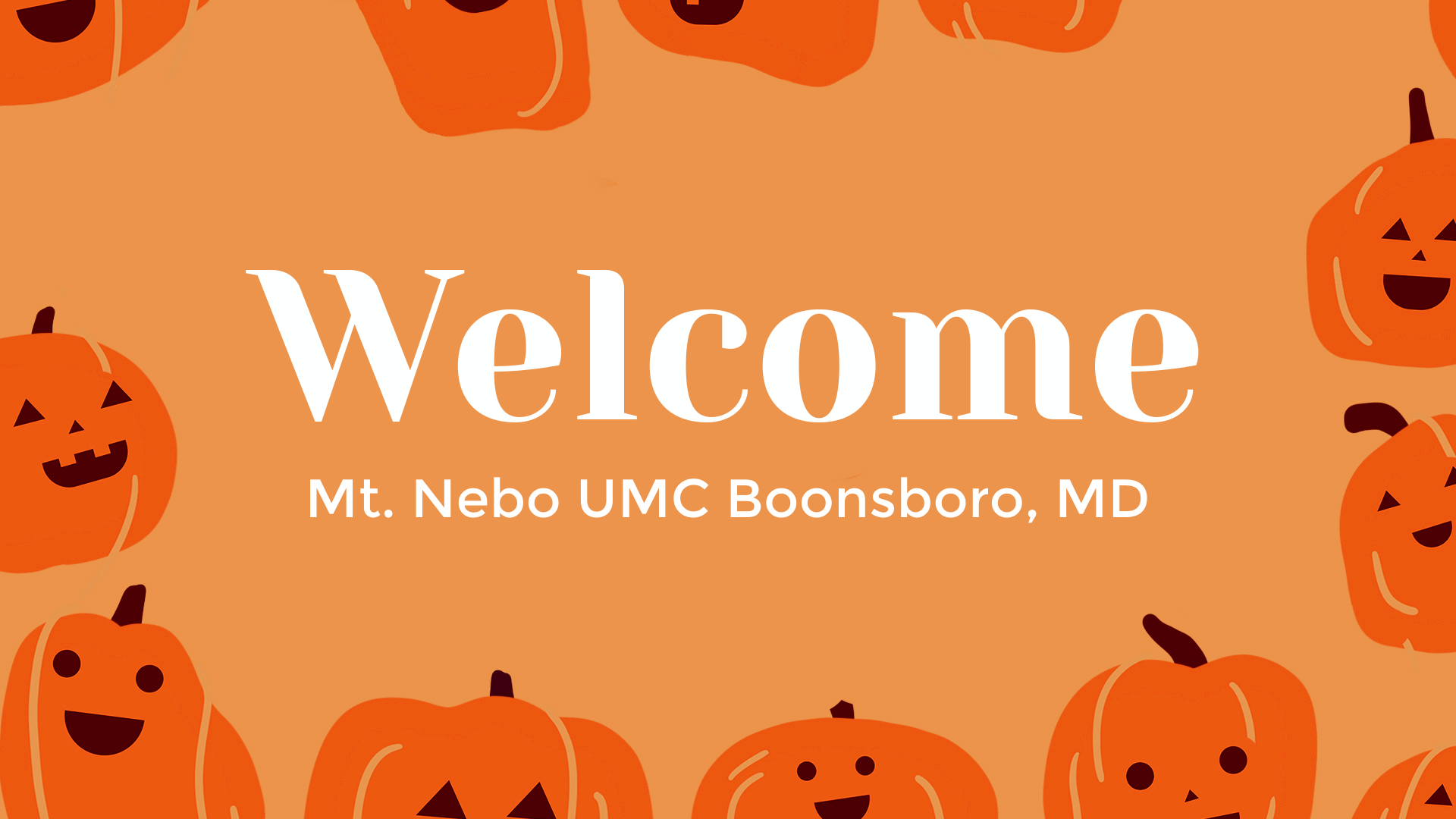 Worship for October 30, 2022 Mt. Nebo UMC of Boonsboro, Maryland