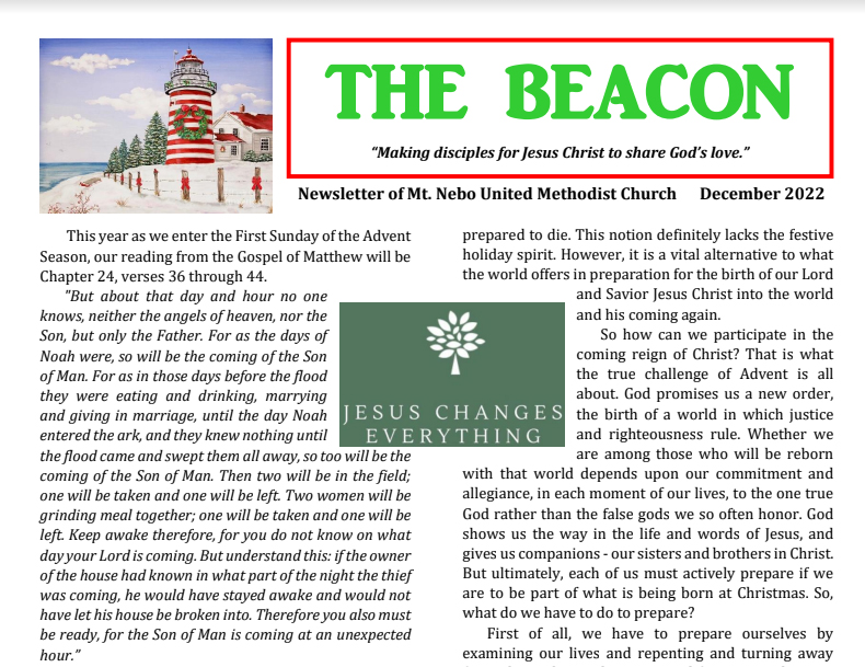 Beacon newsletter for December