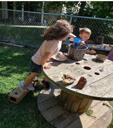 Kids playing outdoors
