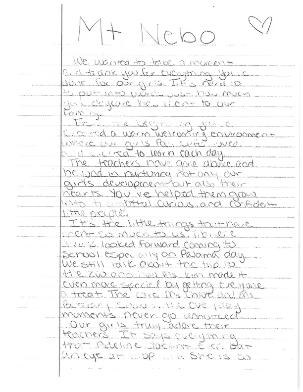 Handwritten review